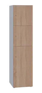 DOMINIT 432 úložná skříň 3-boxová, 1817x450x400 mm, korpus bílý, dvířka dub bardolino